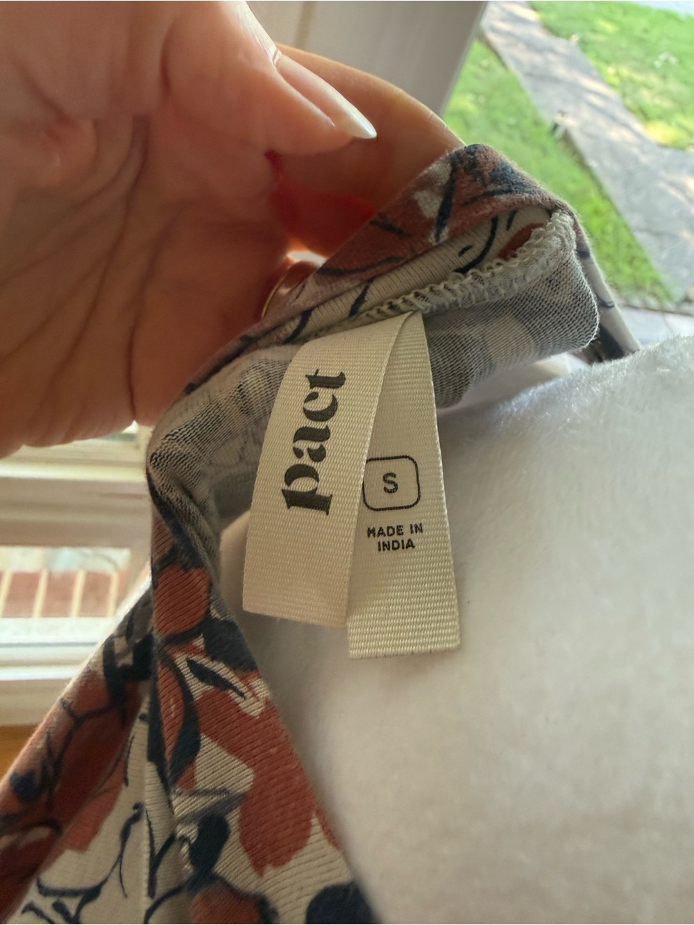 Pact Navy Floral Sleeveless Midi Dress Small EUC - Picture 5 of 5